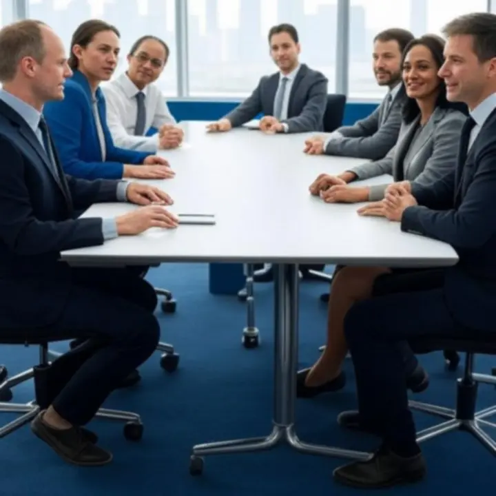 Nowoczesny zespół biznesowy współpracujący przy projekcie