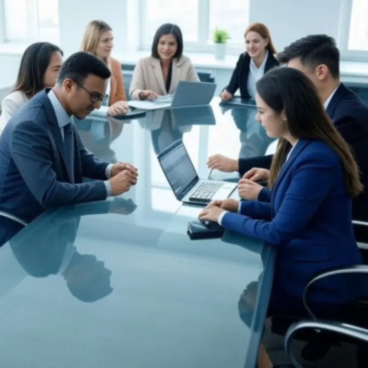 Zespół specjalistów PolishB2BServices współpracujący w nowoczesnym biurze